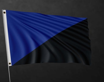 Bandera transhumanista anarquista / Bandera antifa anarquista / Materiales de alta calidad
