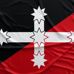 Anarchist Communist Eureka Flag Anarchy Antifa High Quality Materials image 2