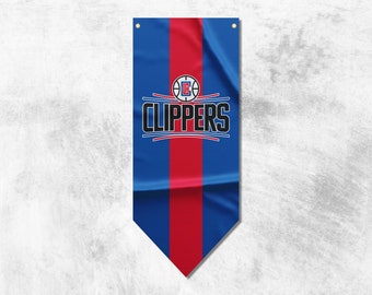 Bandera de los Clippers de Los Ángeles / Bandera de baloncesto / Materiales de alta calidad / Tamaño: 50 x 120 cm
