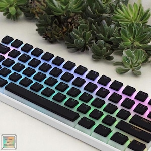 Full Keycap Set, 129 Keys Pudding Keycap Set PBT Double Shot Keycap For Mx Switch Mechanical Keyboard ISO/Ansi Layout RGB backlit Keycaps