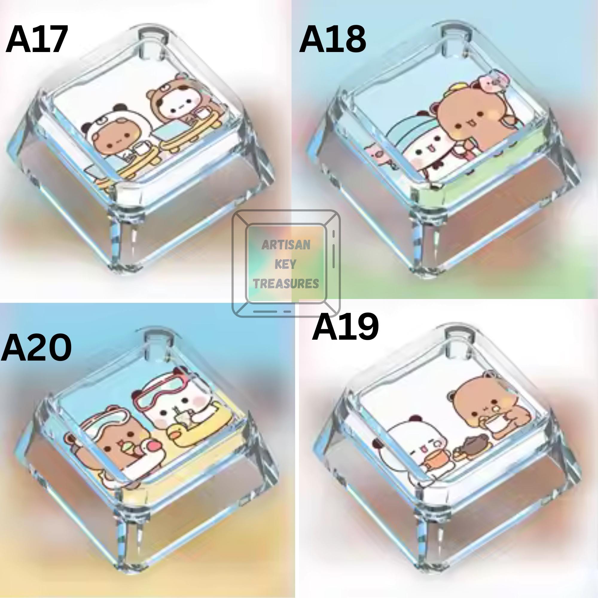 Dudu♡ Bubu Dudu Keycaps | Cute and Funny Transparent Keycaps