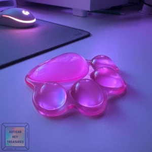 Transparente, weiche Silikon-Handgelenkstütze in Katzenpfotenform, süß und rutschfest, kleines, süßes Schreibtisch-Accessoire für Mädchen