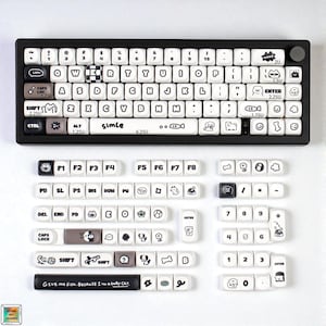 131 Keys Cute Cats and Puppies Keycaps MOA Profile Kitty Cat Keycap Set, Cute Keycap,  MX switches PBT Keycap Set Full Keyboard Keycaps