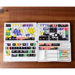 Watercolor keycaps Funny Keycaps Set, Full Key Cap Set, Comics Keycaps, Graffiti Keycaps 151 Keys Cherry Profile GMK For Mechanical Keyboard