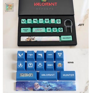Custom Valorant Keycaps, OEM Profile, 14Keys Mini Set Mechanical Keyboard Keycaps, PBT Keycap set. Valorant Series Keycap Set