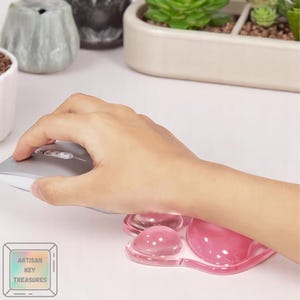 Transparente, weiche Silikon-Handgelenkstütze in Katzenpfotenform, süß und rutschfest, kleines, süßes Schreibtisch-Accessoire für Mädchen