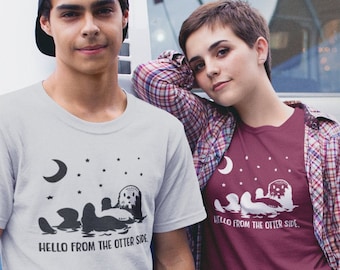 Funny Otter Pun T-Shirt: "Hello From The Otter Side"