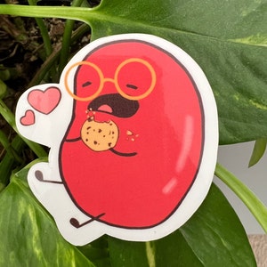 cookie bean sticker | cute vinyl sticker