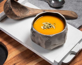 Bandeja de hormigón moderna para cocina y baño: bandeja para joyas hecha a mano, organizador de baratijas, candelabro, decoración única para el hogar, hecha a mano.