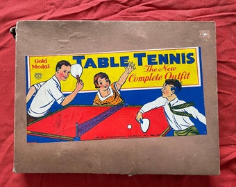 Jeu de ping-pong Transogram antique des années 30