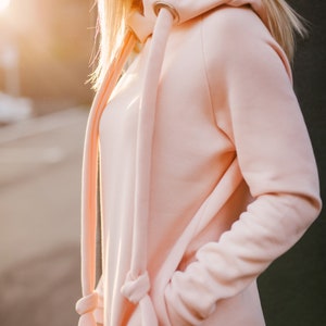 Oversized Hoodie Kleid für Frauen handgefertigt Bild 4