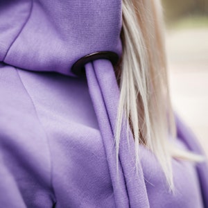 Oversized hoodie dress for women handmade Lavender