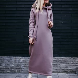Oversized hoodie dress for women handmade Mocco