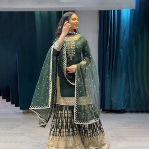 Green sharara online sale