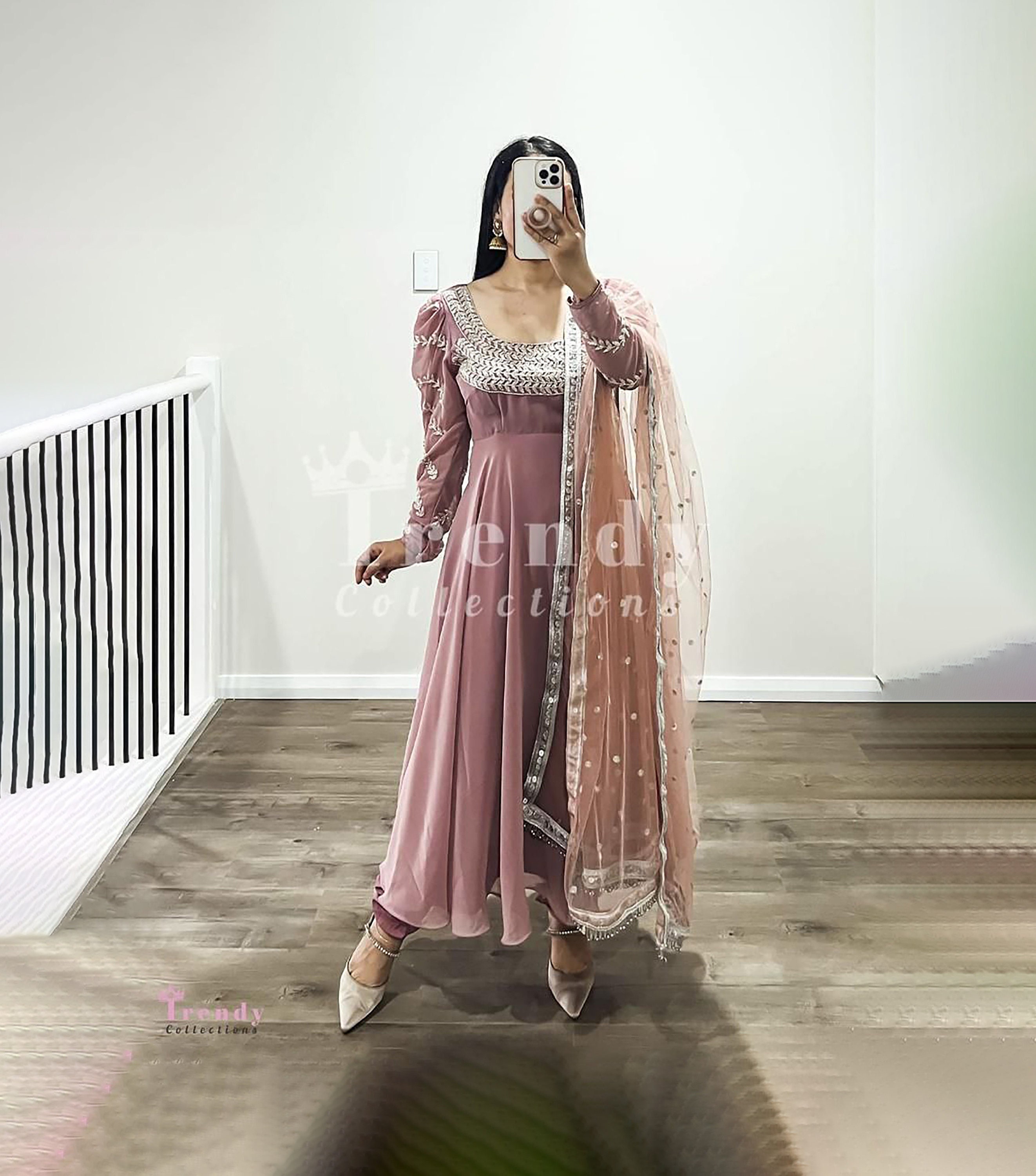 Semi store anarkali kurta
