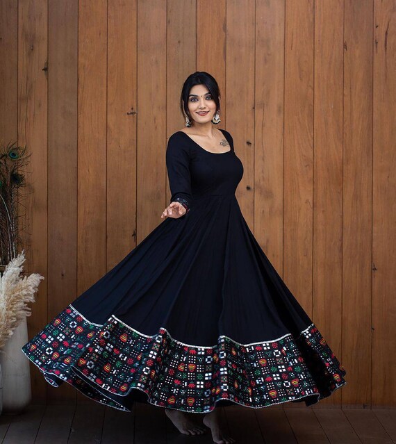 Readymade #Blue #Taffeta #Silk #Anarkali #Kurti #nikvik #usa #designer  #australia #canada #freeshipping #ladiest… | Designer gowns, Party wear gown,  Kurti designs