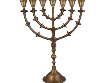 A Authentic Bronze Plated Menorah 12″ / 30cm