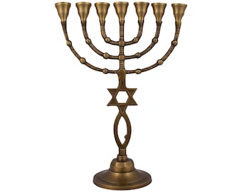 A Authentic Menorah With Star of David 11″ / 28cm