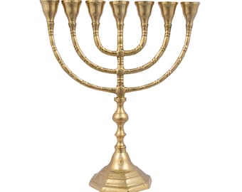 Authentic Gold Plated Menorah candelabra Hanukkah  10″ / 25 cm