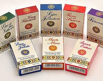 Lot Of 8 Anointing Oils 7.5 ml - 0.25 lb. oz From The Holyland Jerusalem