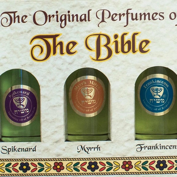 Lot trio de Parfums de la Bible de Jérusalem Terre Sainte