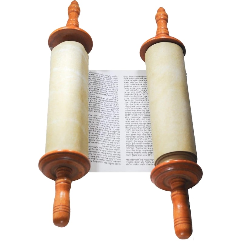 Hebrew Sefer Torah Scroll Book Jewish Holy Bible Small 7.9 / 20cm image 2