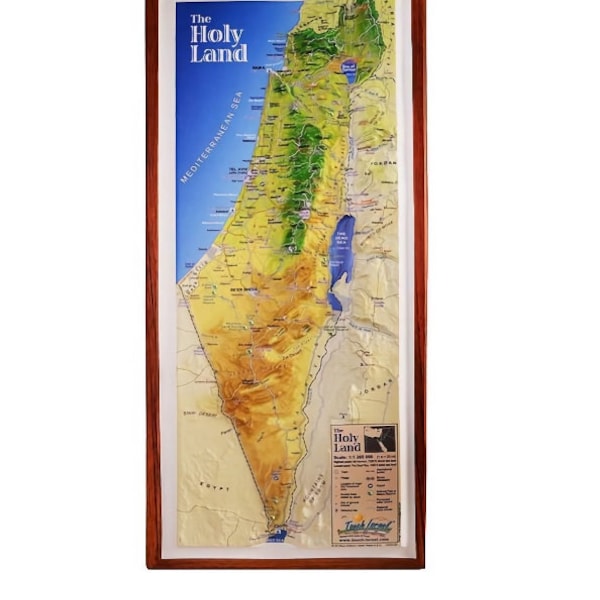 Raised Relief Map Of Holyland ISRAEL On The Footsteps Of Jesus