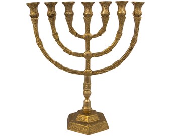 A Large Authentic Bronze Plated Menorah 12″ / 30cm