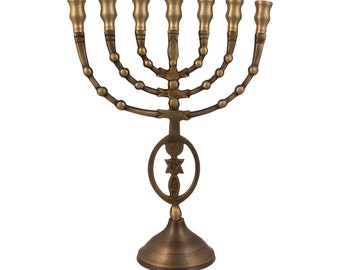 A Authentic Bronze Plated Menorah 10″ / 25cm