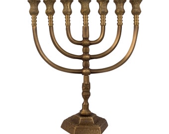 A Large Authentic Bronze Plated Menorah 12″ / 30cm