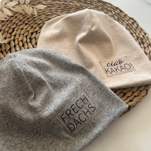 Beanie for spring Uni Beanie Hat for children and adults Young Girls plain Color choice Personalized Ciao cocoa image 4