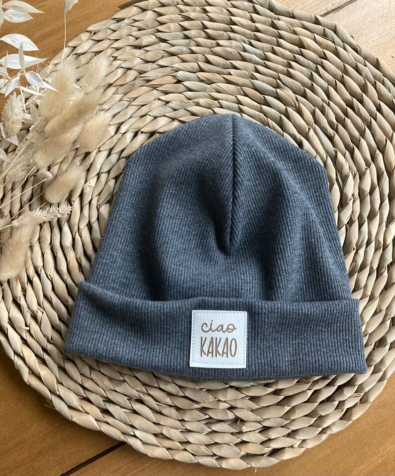 Hipster Beanie für Herbst / Winter gerippte Beanie / Mütze für Kinder und Erwachsene Hipster Beanie Junge und Mädchen ciao Kakao Bild 4