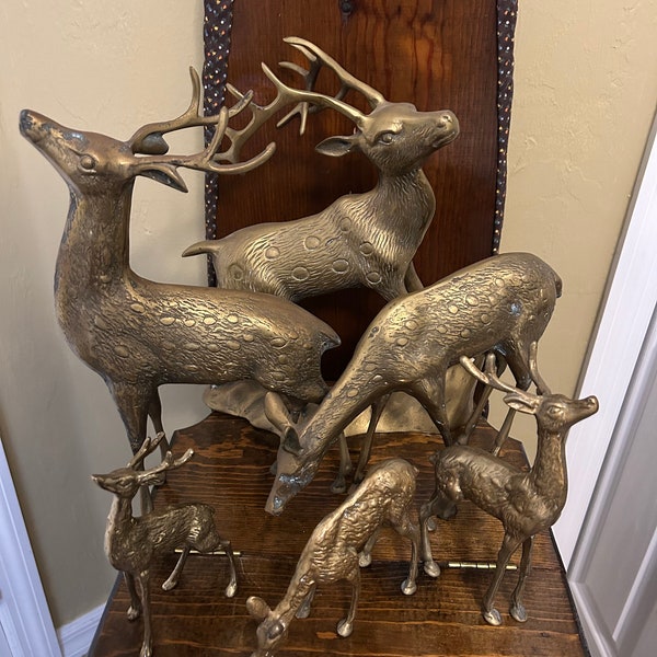 Brass Deer Etsy