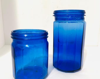 1 Liters Vintage Made in Italy Bormioli Rocco Fido Jar With Cobalt