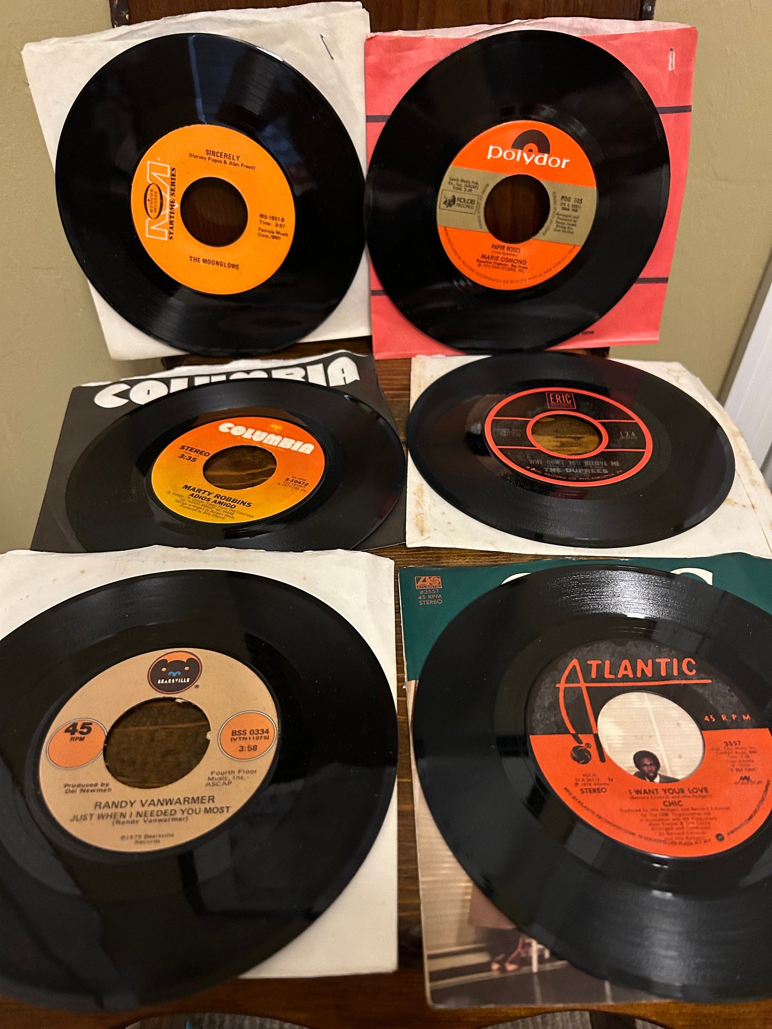 Vintage Collection 45 Rpm Records With Carrying Case - Etsy