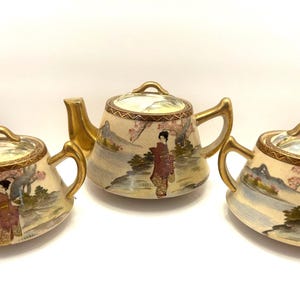 Antique Japanese Satsuma Tea Set