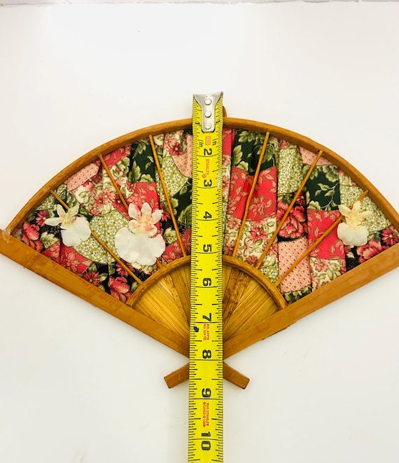 Vintage Patchwork Hand Fan - image 6