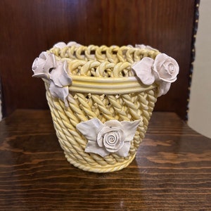 Vintage Italian Ceramic Basket