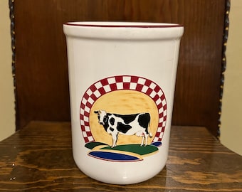 Vintage Cow Canister