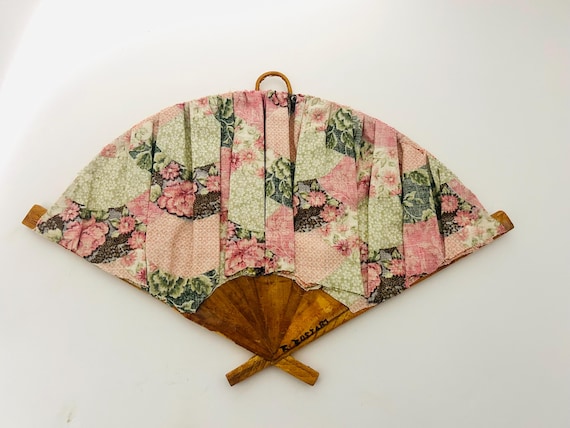 Vintage Patchwork Hand Fan - image 7