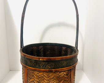 Vintage Bamboo Basket