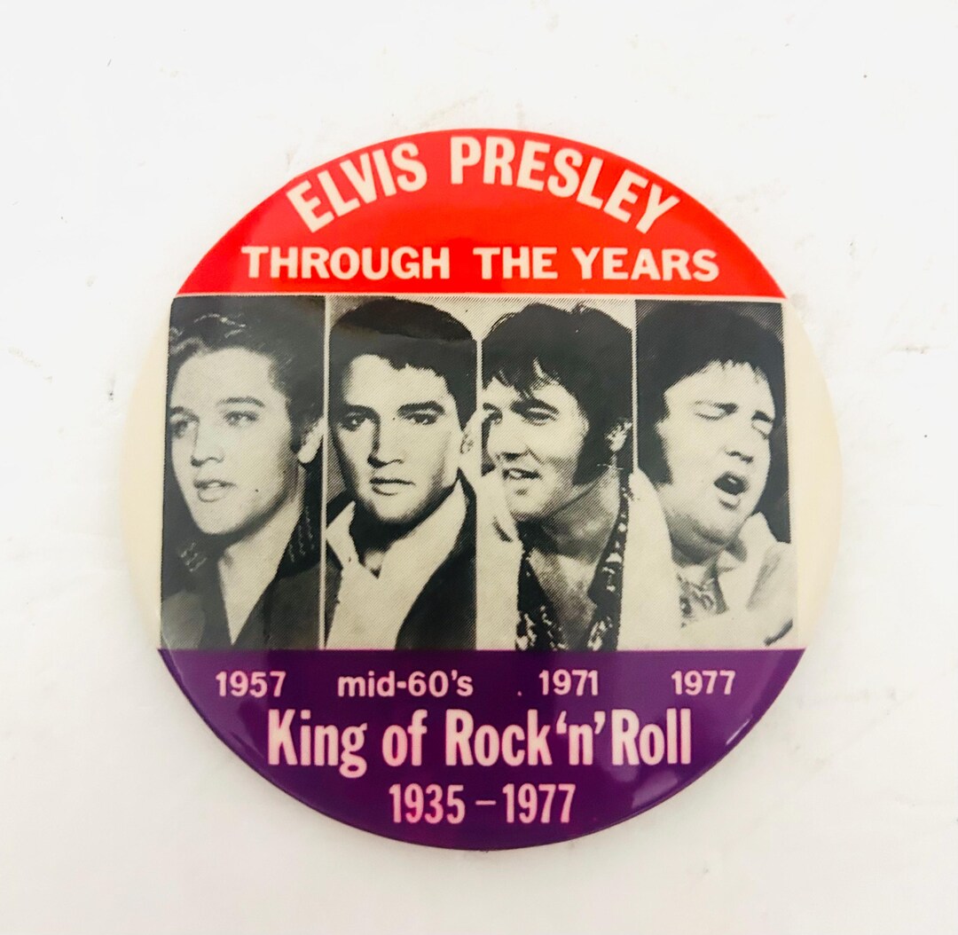 Vintage Elvis Presley Commemorative Pin - Etsy