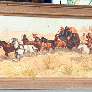 Budweiser Attack on the Overland Stage Framed - Etsy