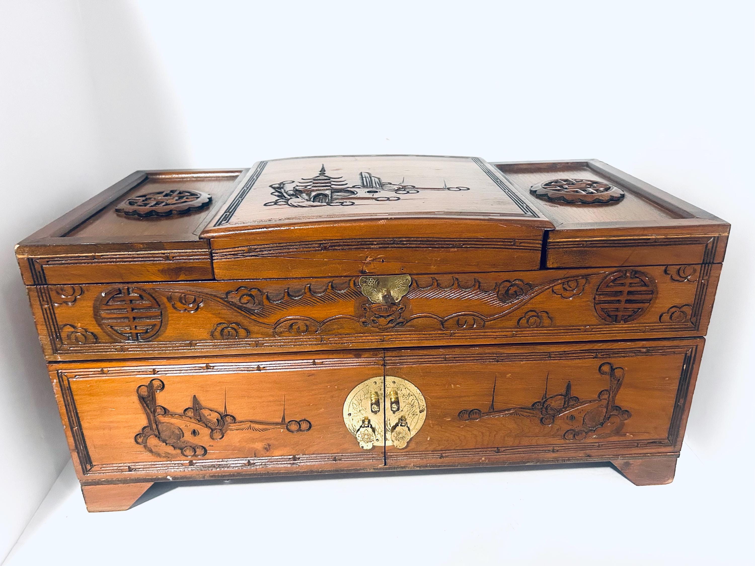 Vintage Ornate Asian Music/jewelry Box - Etsy