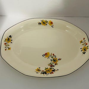 Homer Laughlin Yellowstone Medieval Rose Serving Platter