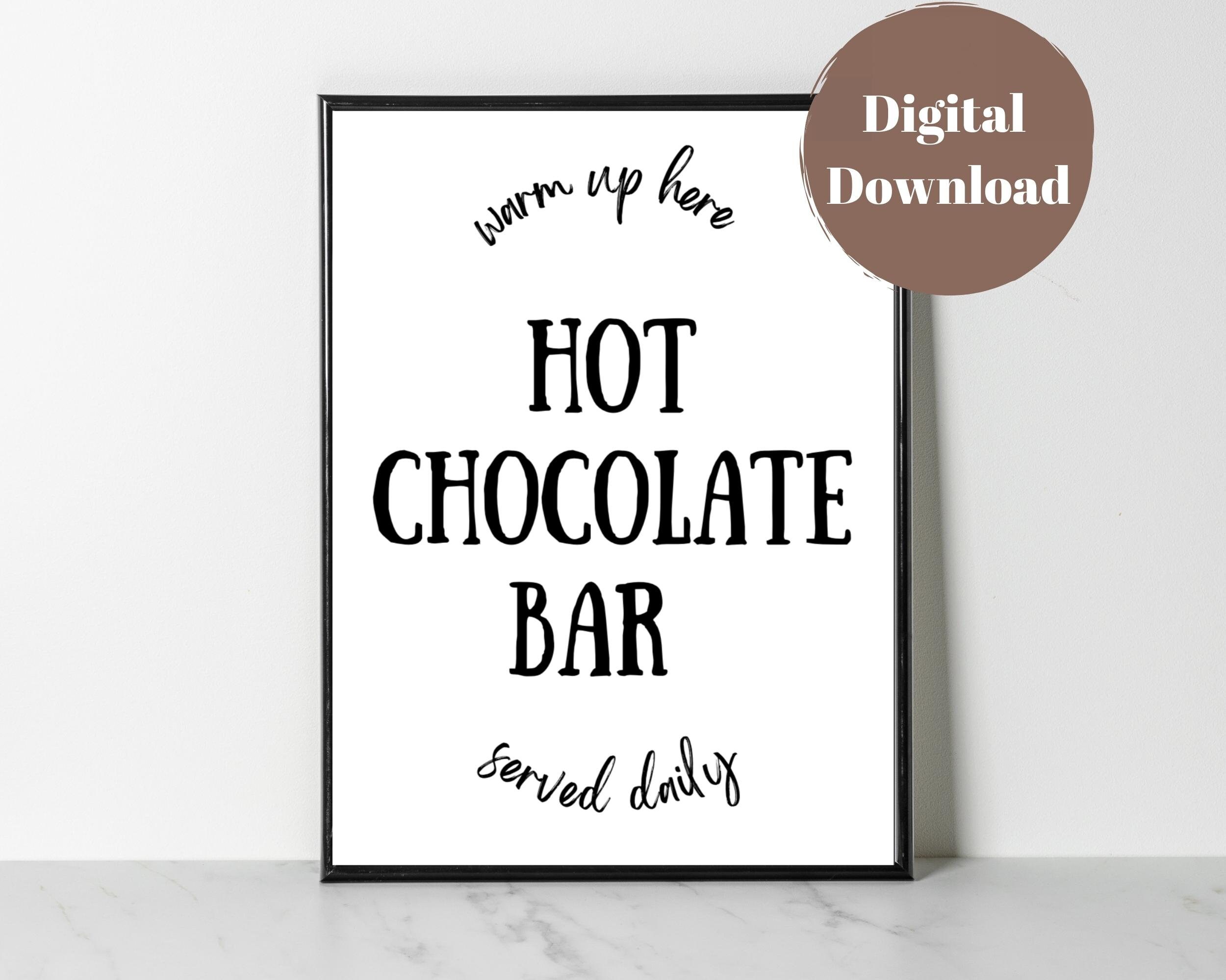 Printable Hot Chocolate Wall Sign Printable Hot Cocoa Bar - Etsy