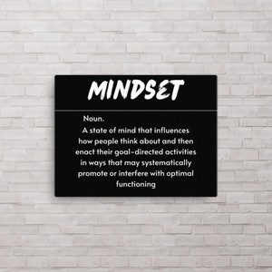 Mindset Wall Art, Mindset Gift, Mindset Poster, Mindset Sign, Mindset Quote, Mindset Definition, Dictionary Print, Mindset, Mindset Print,