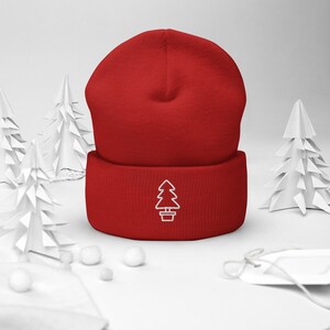 Christmas Tree Cuffed Beanie (Multiple Colors)