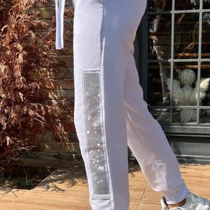High Waist Sweatpants/Elastic Sweatpants/Cotton Sweatpants/Stylish Sweatpants/Evening Sweatpants/Comfortable Sweatpants/Stylish Trousers.