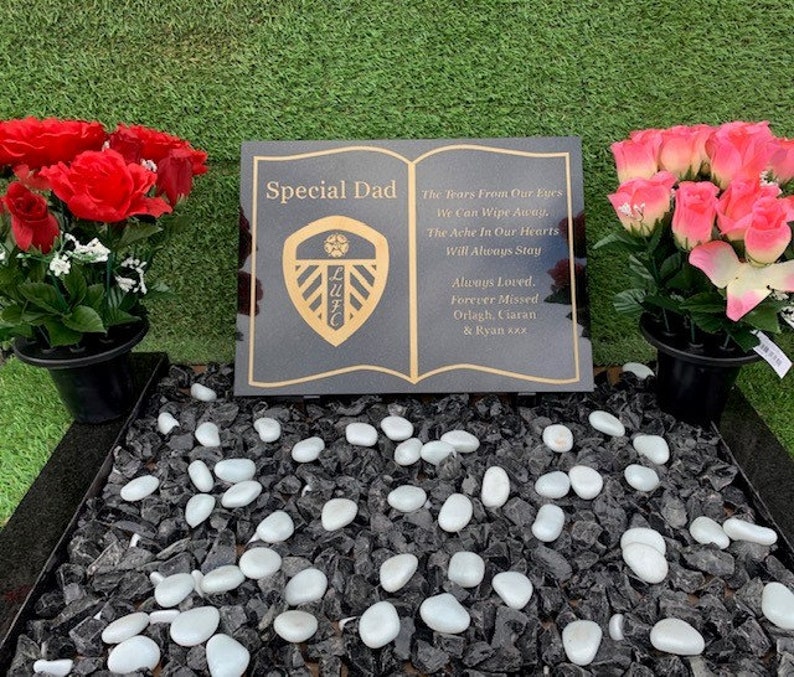 Memorial Grave Plaques Stone Engraved Headstone Marker Black Granite